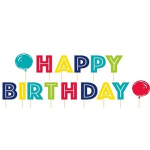 321 Party! Colorful Happy Birthday Yard Sign 15 pc